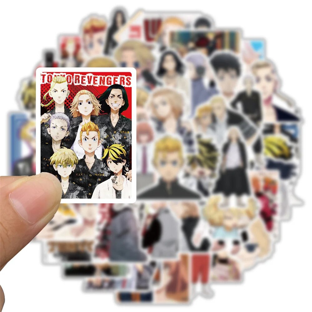 10/30/50PCS  Anime Tokyo Avengers Graffiti Personality Trend Guitar Decoration Sticker Water Cup Suitcase  Sticker  Wholesale