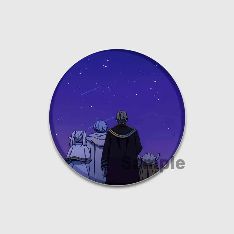 Anime Frieren Beyond Journey's End Button Pins Cartoon Badge Round DIY Creative Brooches for Backpack Jewelry Accessories Gifts
