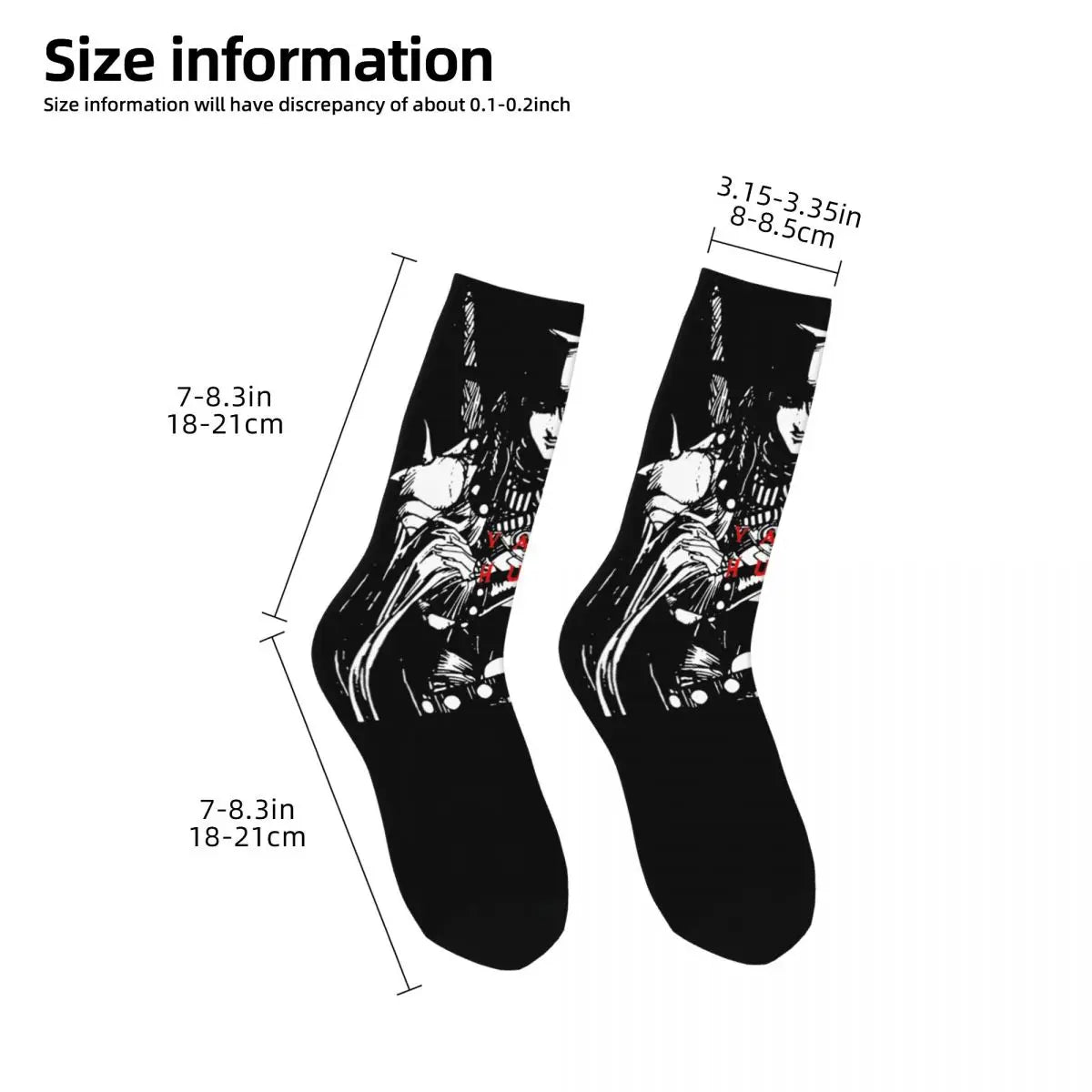 Vampire Hunter D Hellsing Socks Men Women Funny Happy Anime Manga Socks Harajuku Spring Summer Autumn Winter Socks Gifts