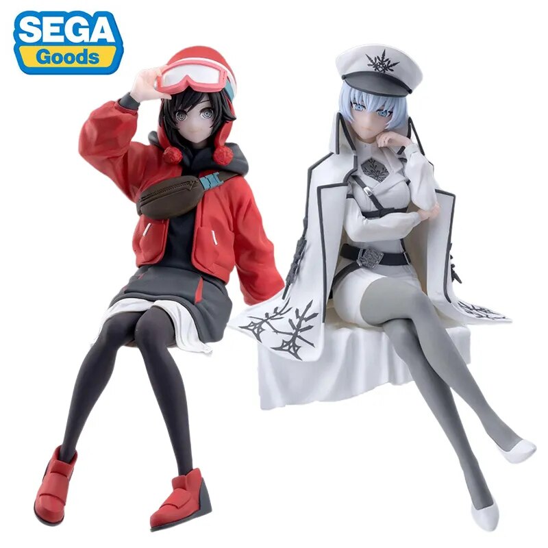 En stock SEGA PM RWBY ICE QUEENDOM Ruby Rose Weiss Schnee Ver. 13CM PVC Anime figuras de acción modelo colección adornos juguete