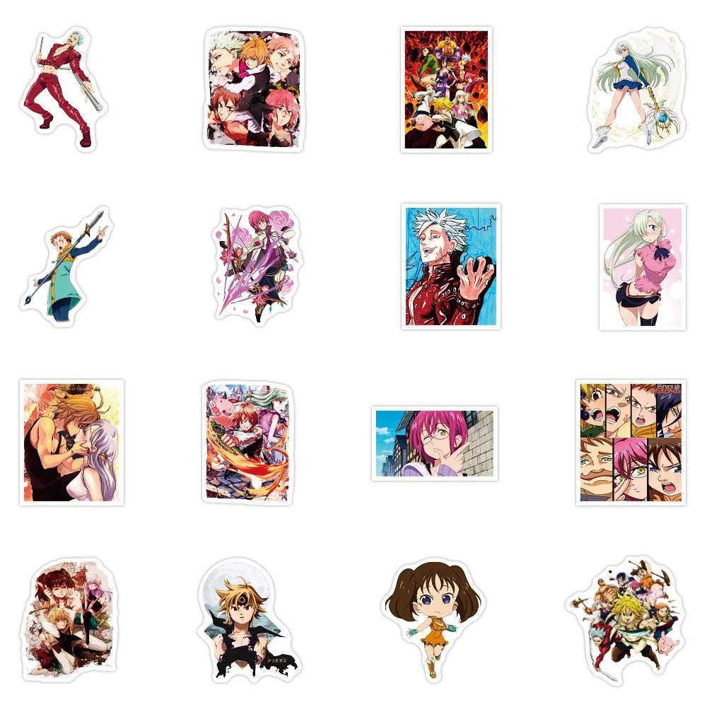 10/30/50PCS Seven Deadly Sins Japanese Anime Graffiti Waterproof Stickers Creative Decoration Refrigerator GuitarHelmetWholesale