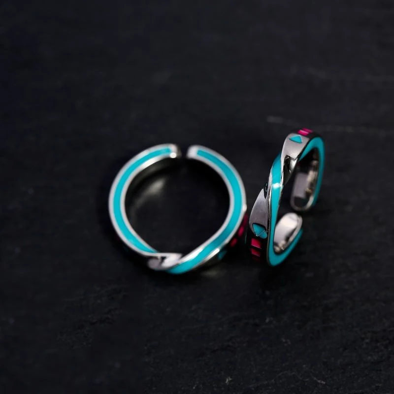 Anime Vocaloid Cosplay Ring Unisex Adjustable Opening Mobius Couple Rings Jewelry Accessories Gift