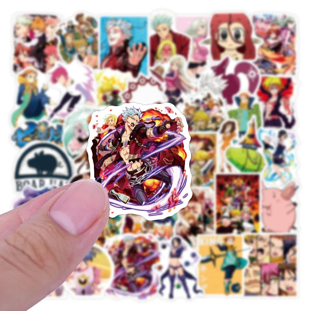 10/30/50PCS Seven Deadly Sins Japanese Anime Graffiti Waterproof Stickers Creative Decoration Refrigerator GuitarHelmetWholesale