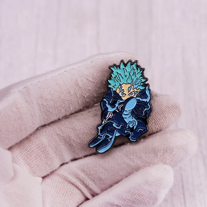 Demon Slayer-Pin esmaltado de Manga japonesa, alfileres de solapa para mochilas, broches, ropa, maletín de Anime, insignias de decoración