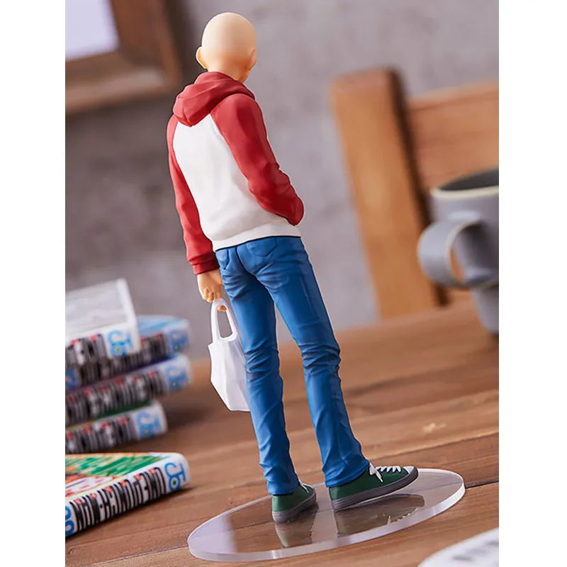 18cm POP UP PARADE One Punch Man figura de Anime One Punch Man Saitama OPPAI Sudadera con capucha colección de figuras de acción modelo muñeca Juguetes