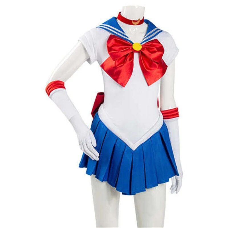 Disfraz de Cosplay de Sailor Moon de Anime Tsukino Usagi, uniforme, trajes, Cosplay para mujeres y niños, fiesta de carnaval de Halloween para niñas