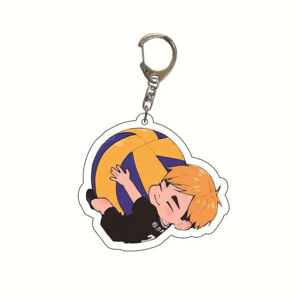 Japanese Anime Haikyuu Keychain Man Key Chain Bags Women Acrylic Key Ring Chain For Pants Kids Pendant Fashion