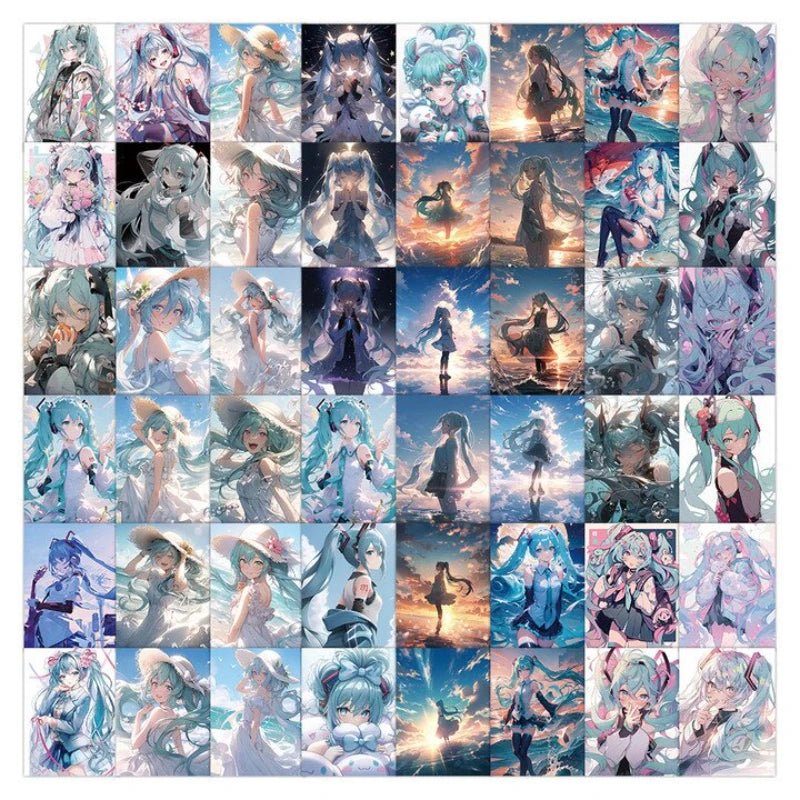 40/50/65pcs Cartoon Cute Kawaii Hatsune Miku Hand Account Sticker