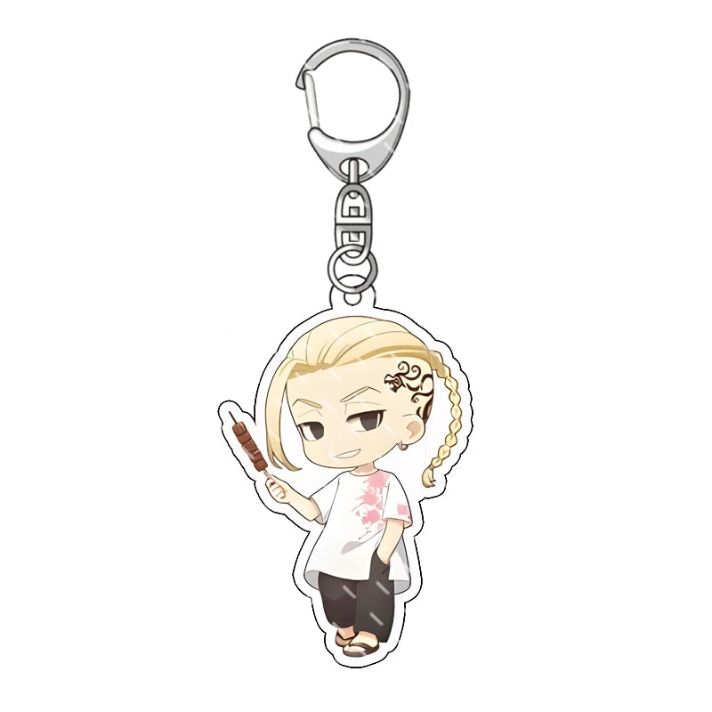 Anime Figure Tokyo Revengers Acrylic Keychain Mikey Draken Baji Keisuke Mitsuya Takashi Hanma Cosplay Cute Keyring Fan Gifts New