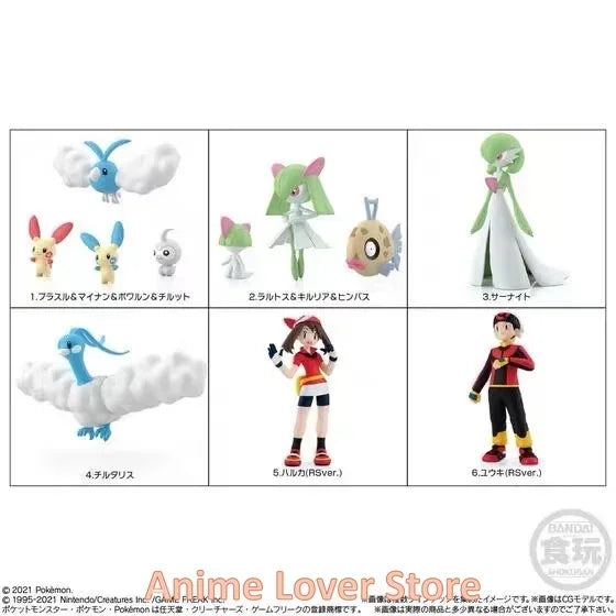 Bandai Original Scale World POKEMON Hoenn Region May Brendan Swablu Altaria Ralts Gardevoir Anime Figures Toys for Kids Gift