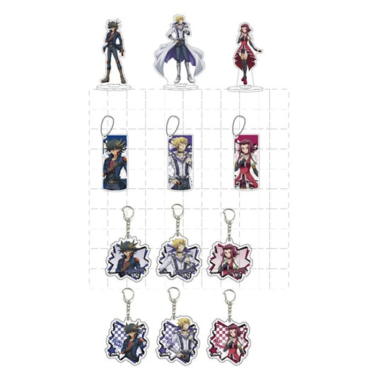 Game Yu-Gi-Oh! 5D's Acrylic Stand Figure Doll Anime YuGiOh Fudo Yusei JACK ATLAS Akiza Izinski Keychain Keyring Pendant Gift