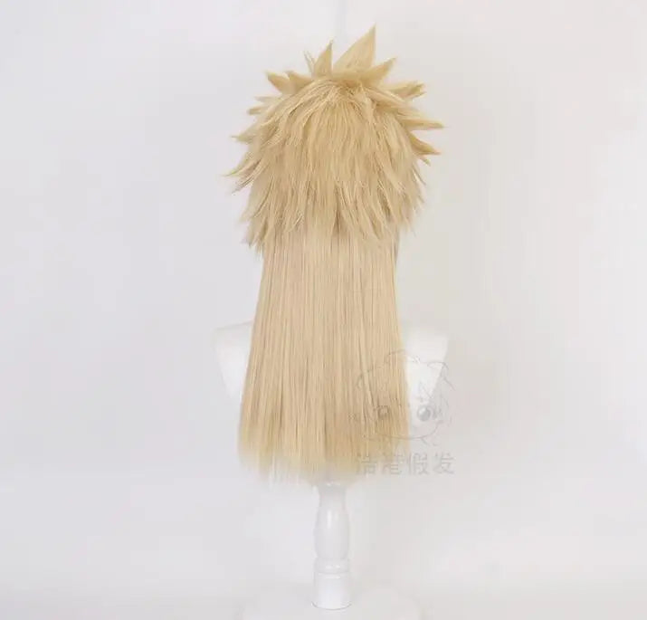 Anime Final Fantasy VII FF7 Cloud Strife Linen Blonde Cosplay Wigs Heat Resistant  Hair Wig