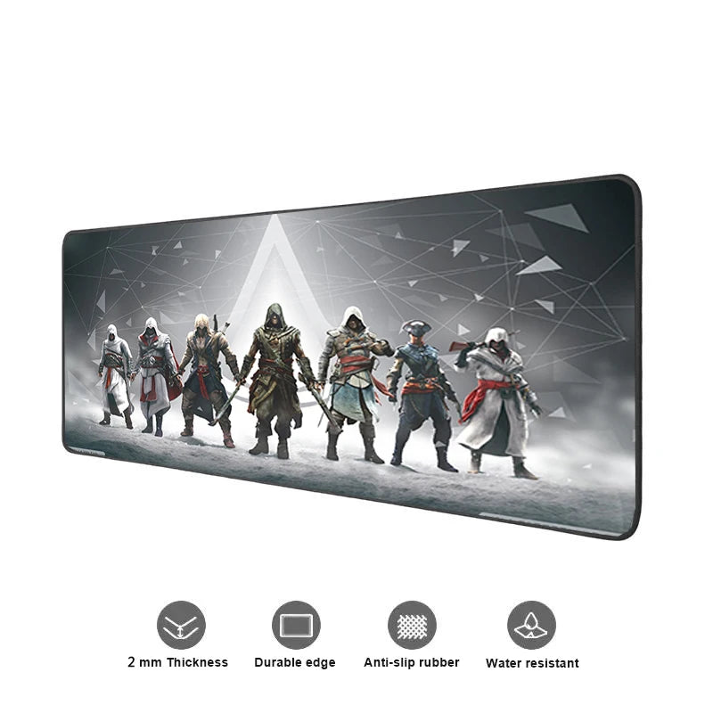 Anime Mouse Pad A-Assassin's Creed Mousepad Gamer Gaming Accessories Pc Cabinet Carpet Office Computer Desk Mat Keyboard Mats