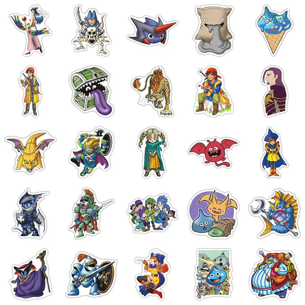 10/30/50PCS Game Dragon Quest Cartoon Graffiti Waterproof Sticker Creative Trend Decorative Decal RefrigeratorCupHelmetWholesale