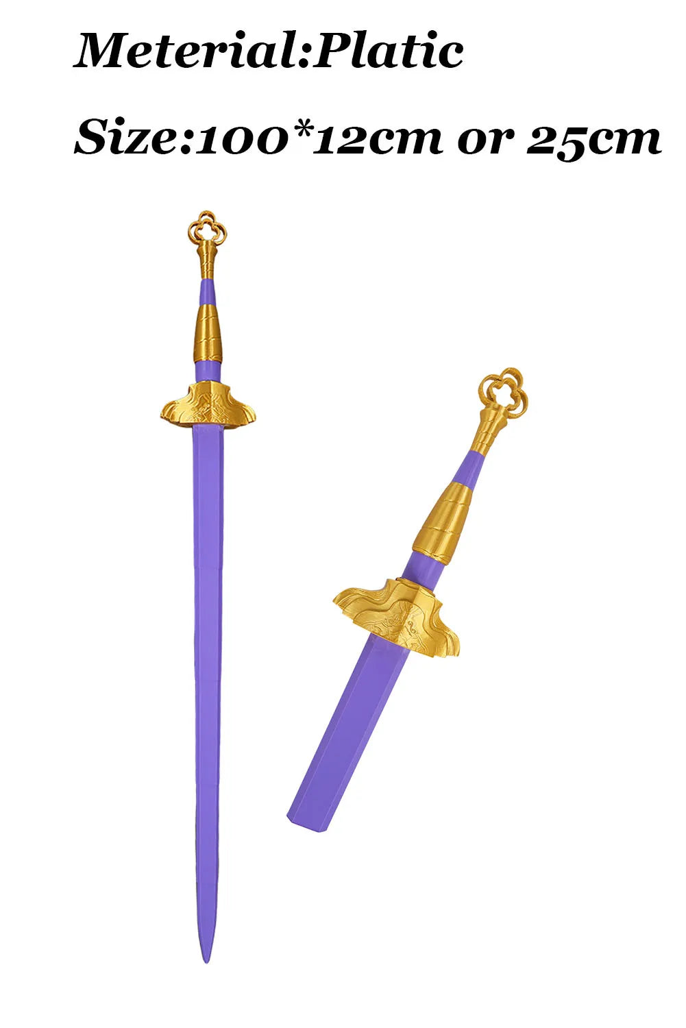Rumi Cosplay Sword Demons Hunter KPop 3D Printed Light Purple Scalable Swords Knife Ornament for Girls Group Props Accessories