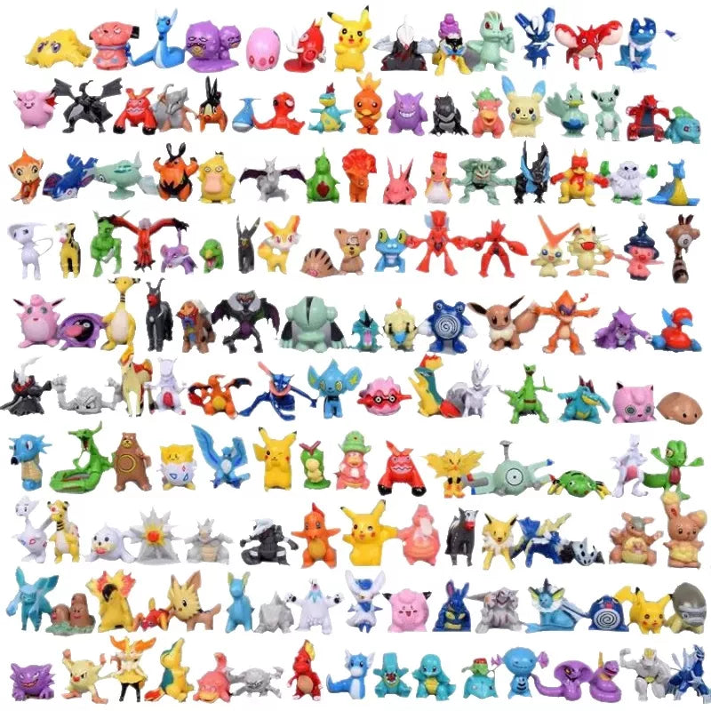 144 Pcs/Lot Mini Pokemon Figure Pikachu Kids Model Toys 2-3cm Kawaii Figurine PVC Dolls 6*24pcs Toys Wholesale