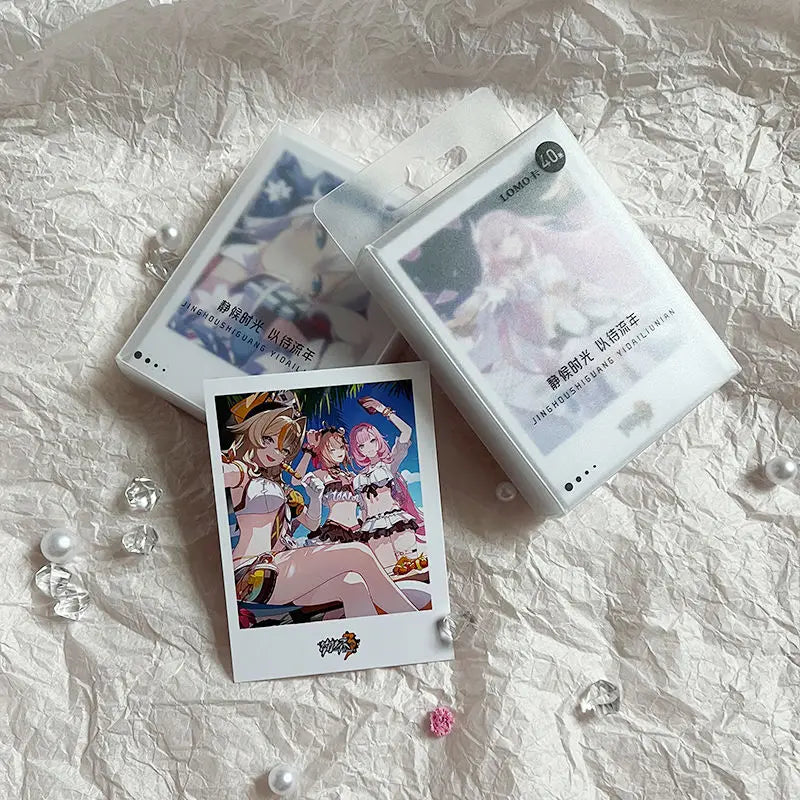 Honkai Impact 3-40 unids/set Valkyrie 5,8x7,8 cm Lomo Card Photocard HD impreso pequeño álbum tarjetas fotográficas para colección de Fans postal