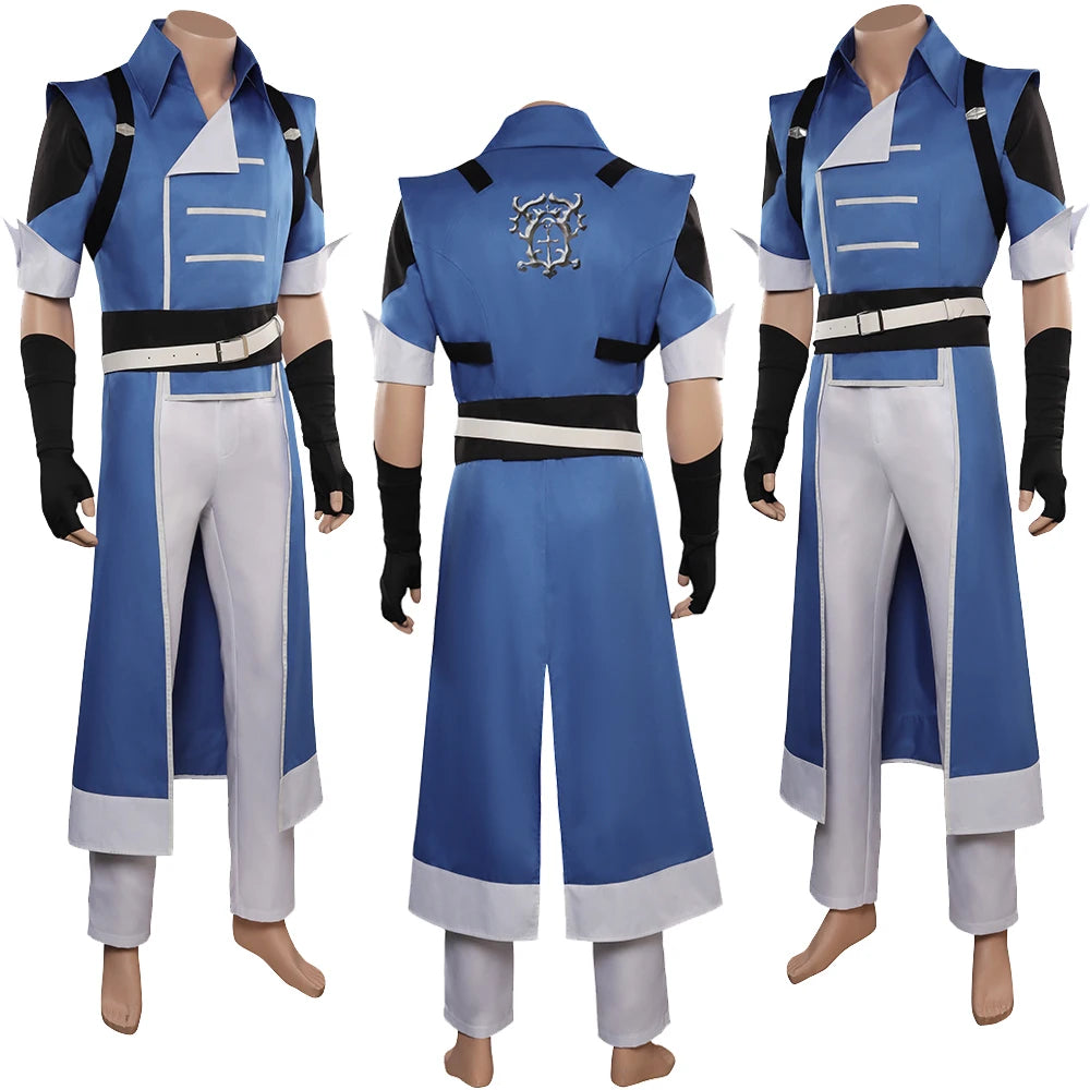 Richter Belmont Cosplay Men Fantasy Battle Suit Animated TV Castlevania Nocturne Costume Disguise Adult Male Halloween Suits