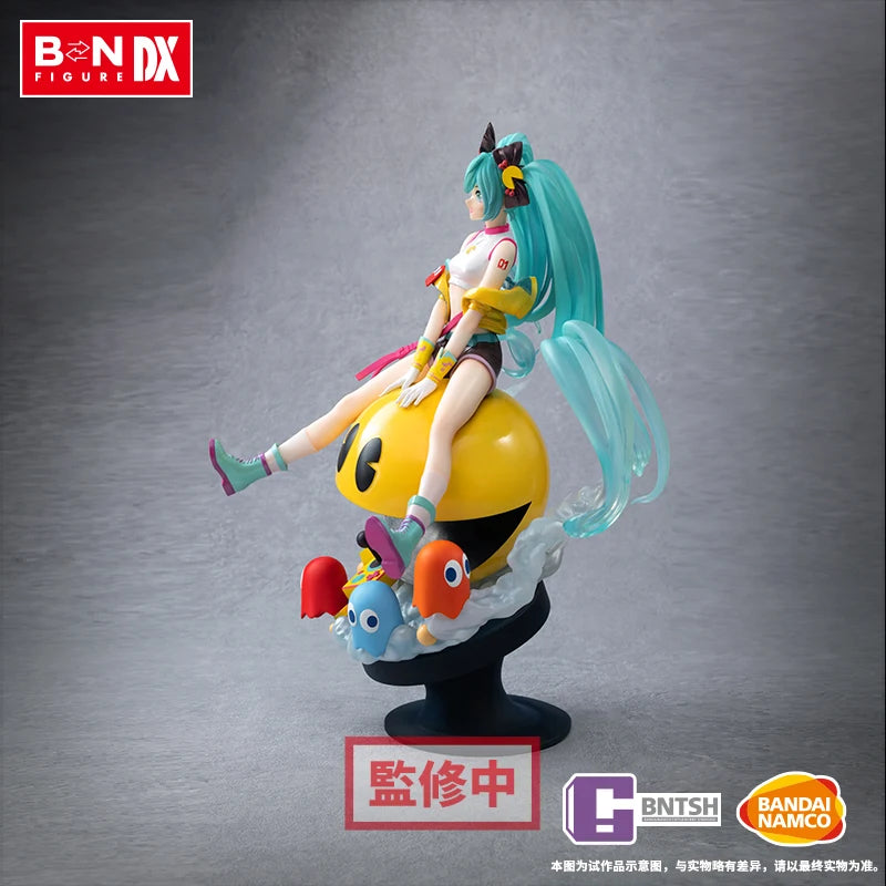 In Stock BANDAI BN FIGURE DX Vocaloid Hatsune Miku Pac-Man PVC Anime Action Figures Collection Model Ornaments Toy For Boys Gift