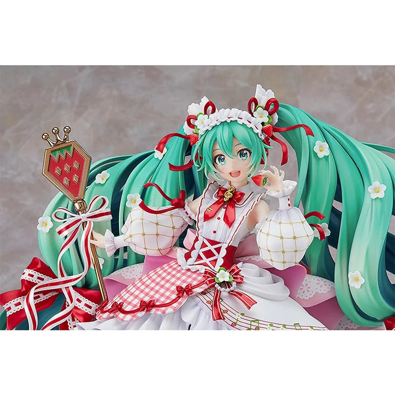 Genuine Original Vocaloid Hatsune Miku Original 15Th Anniversary Ver. Action Figure Collectible Model Satuette Ornament Toy Gift