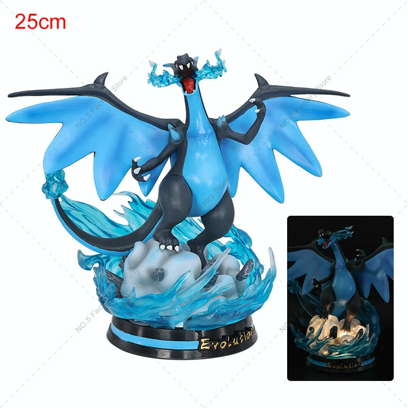 Mega Charizard X Y Anime Figure Pokemon Charmander Greninja Evolution Special Effects Scenes Model Action Figures Halloween Gift