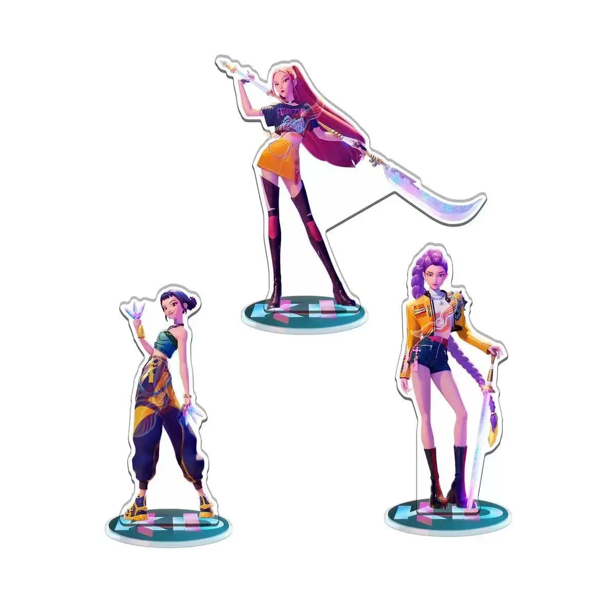Anime Kpop demon hunters huntrix saja meninos acrilico suporte modelo placa decoracao originalidade mesa figura exibicao Christm