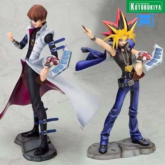 Original Kotobukiya ARTFX J Yu-Gi-Oh! Duel Monsters Duel of Fate Yami Yugi Kaiba Seto Anime Action Figure Model Doll Collection