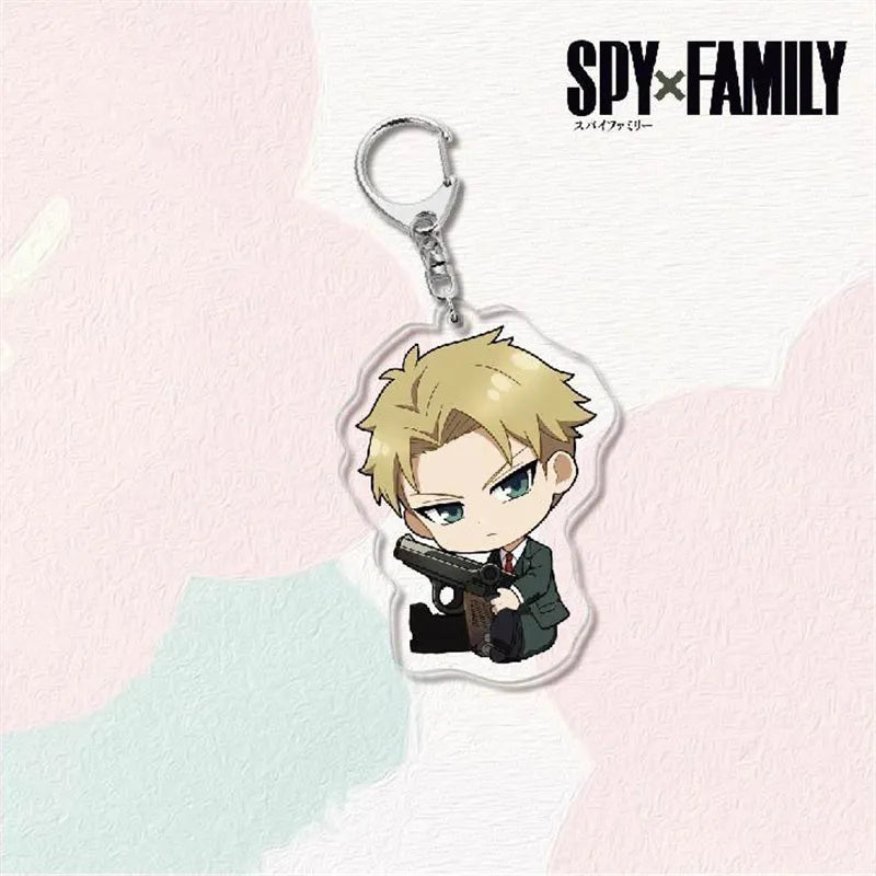 Llavero Kawaii SPY X FAMILY Cosplay Crepúsculo Yor Forger Anya Forger llavero con estampado de dibujos animados acrílico llavero con anilla joyería de Anime