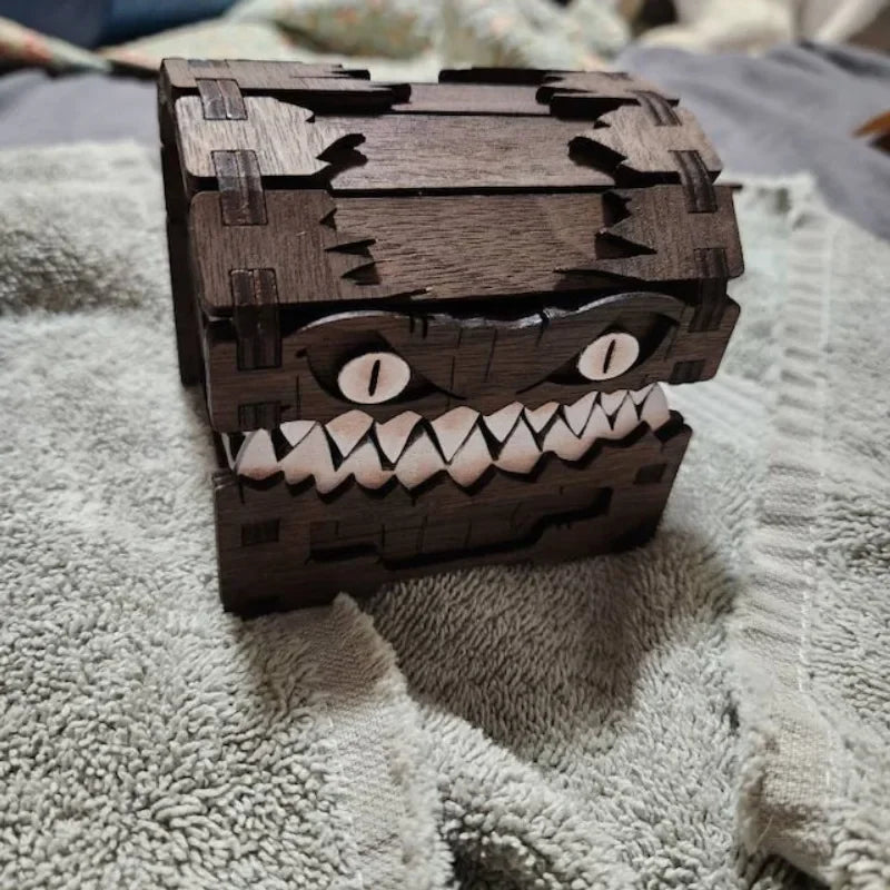 Bricklink Ideas Mimic Chest Box Game Figures Diabloed Final Fantasyed Treasure Chest Monster Dragon Quested Building Blocks Toys