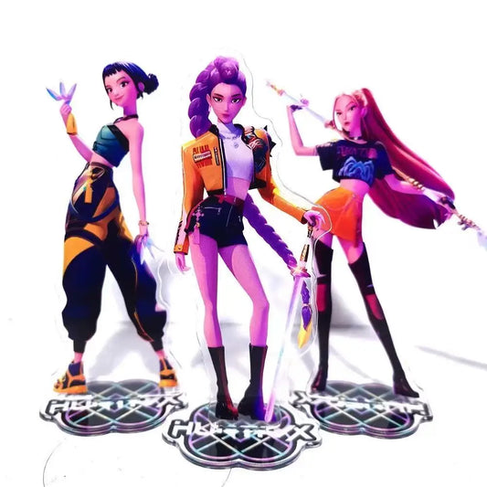 Anime Kpop demon hunters huntrix saja meninos acrilico suporte modelo placa decoracao originalidade mesa figura exibicao Christm