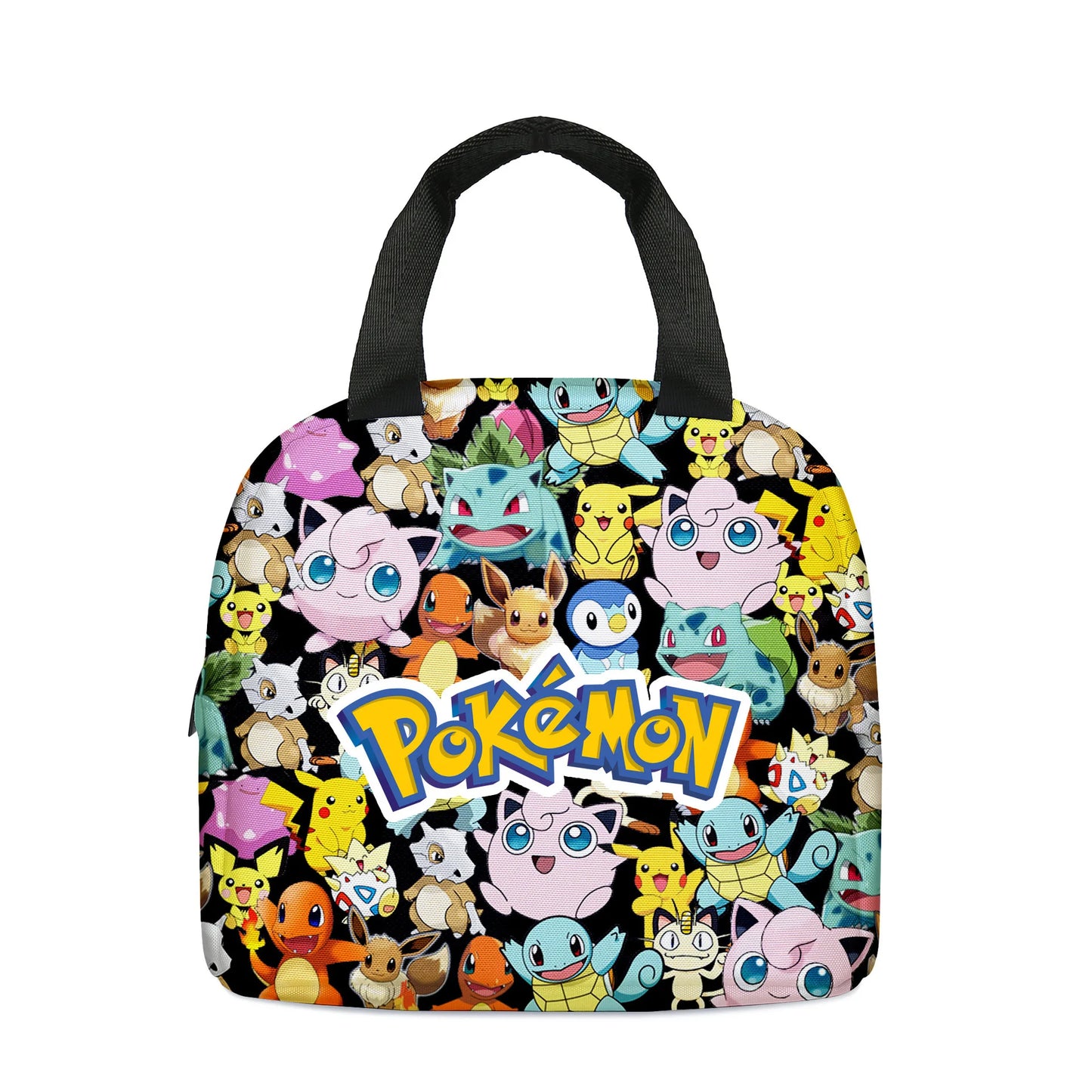 Figuras de Pokémon Anime, bolsa de comida, juguetes, bolsa portátil de dibujos animados de Pikachu, bolsa de almuerzo para niños de dibujos animados, bonita bolsa escolar de Pikachu para niños