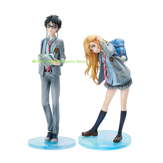 Original Genuine HobbyMax Your Lie in April 22.5cm Miyazono Kawori Arima Kousei PVC Collection Model Toys Gifts QWIOOE Wholesale