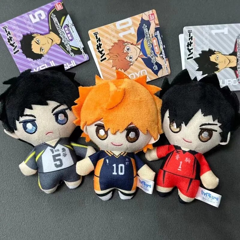 10cm Mini Haikyuu Plush Toy Volleyball Stuffed Doll Hinata Shoyo Tobio Kageyama Yu Nishinoya Plush Pendant Keychain Toy For Gift