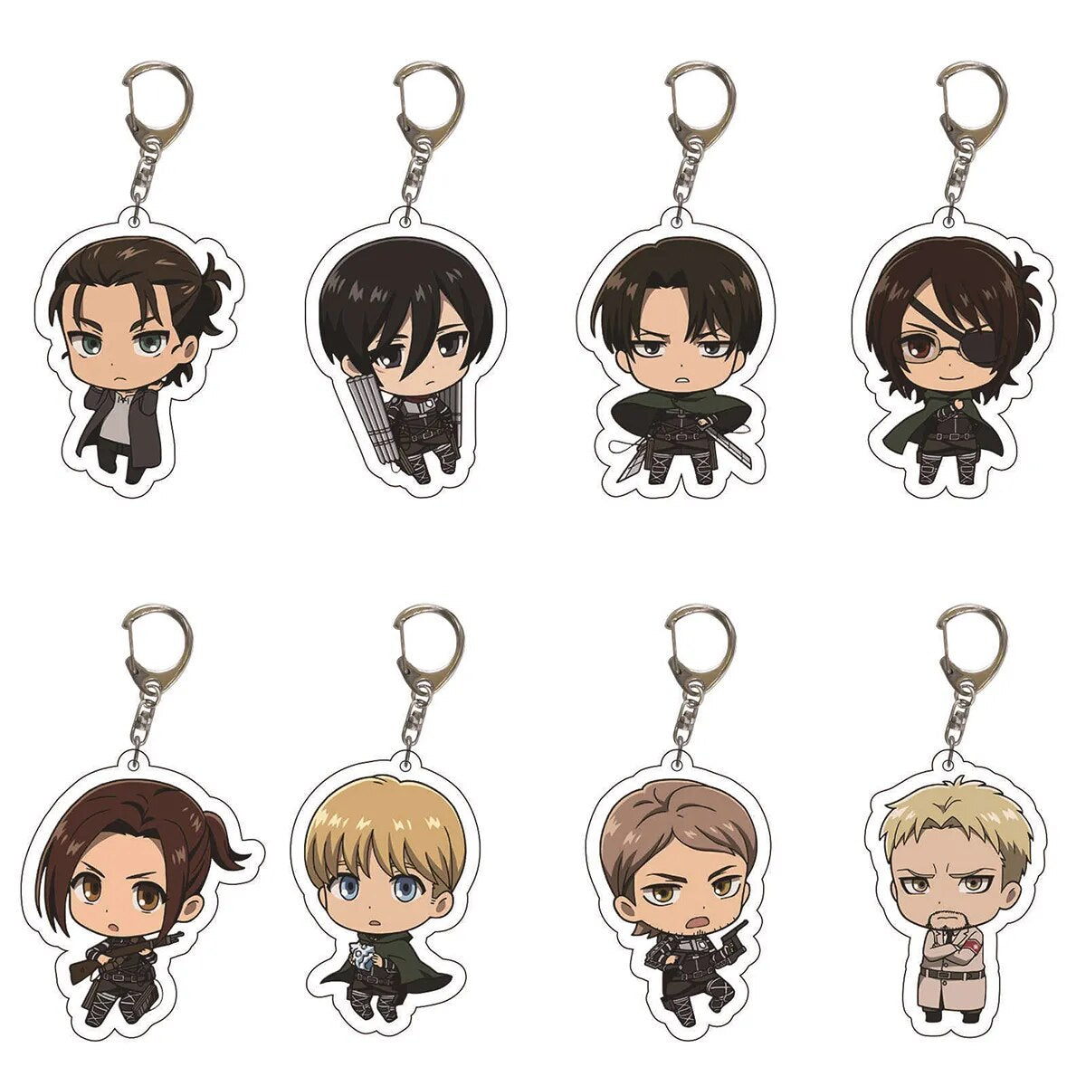 Anime Keychain Attack on Titan Cute Cartoon Keychain Car Accessories for Men Bag Pendant Shingeki No Kyojin Friend Gifts Jewelry