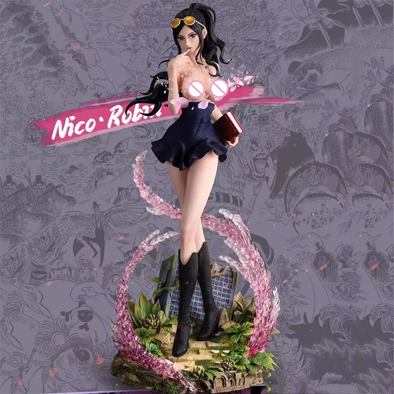 Figuras de acción de One Piece Robin de 36cm, GK Nico Robin, figura de acción que puede quitarse la tela de PVC, juguetes de modelos de colección sexis para chicas