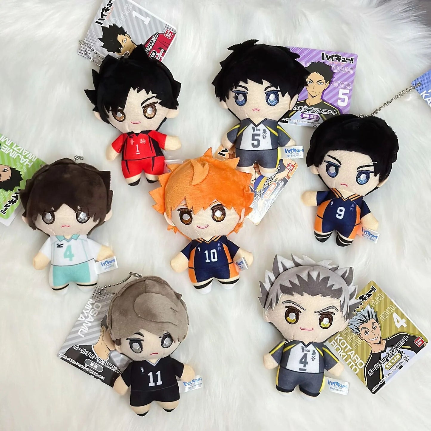 Haikyuu Kawaii Hinata Shoyo muñeco de peluche colgante Anime dibujos animados lindo muñeco mochila adorno niños y niñas regalo de recompensa