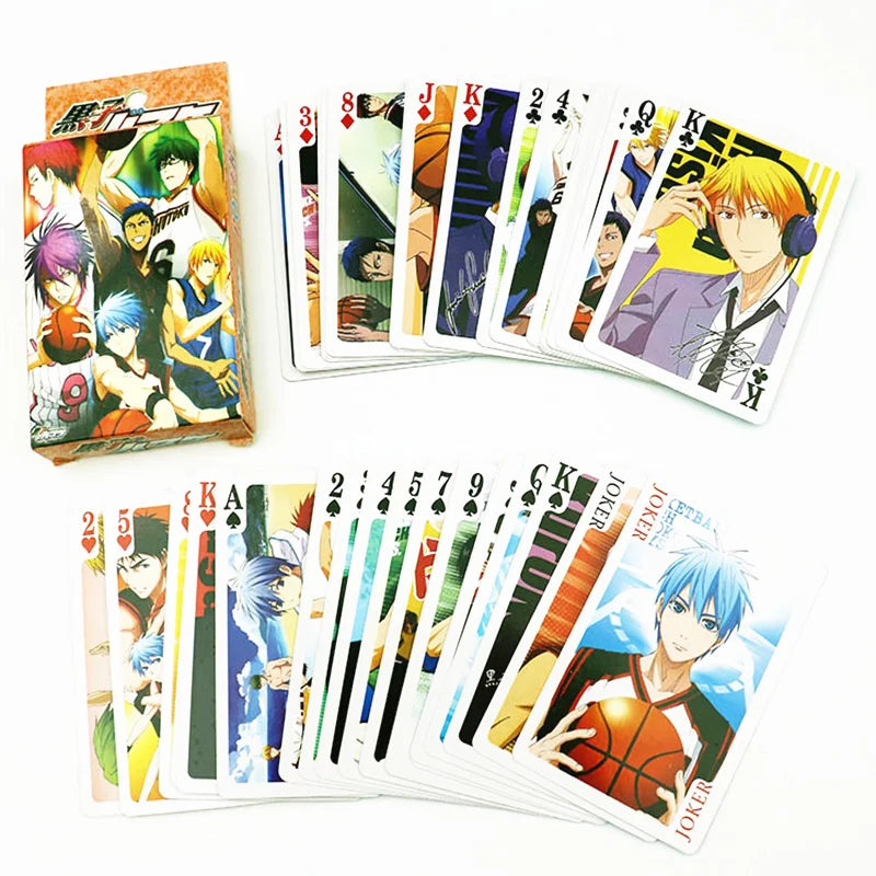 Anime Poker Board Game Card Toy Attack On Titan Death Note Ninja BLEACH Fairy Tail Date A Live Madoka Cartoon Deck Collection