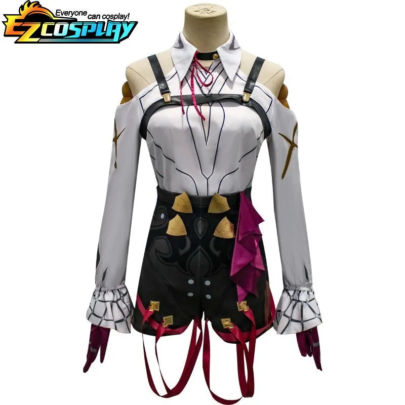 Game Honkai Star Rail Cosplay Kafka Wig Hair Harness Plus Size Cosplay Costume Uniform Male Female Halloween Party Outfit