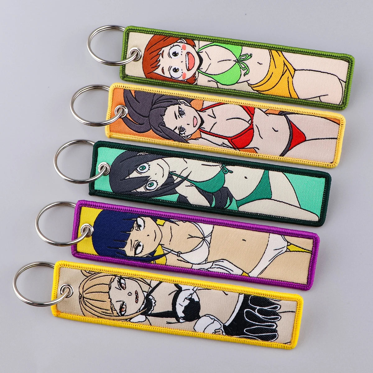 Anime Tokyo Avengers Key Tag Embroidery Key Chain For Motorcycle Car Bag Backpack Chaveiro Cool Character Key Fobs Fashion Gifts