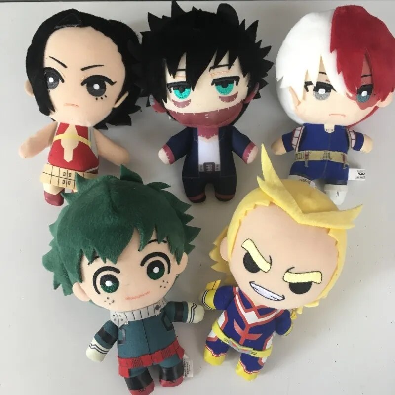 My Hero Academia Plush Toy Anime Midoriya Izuku Todoroki Shoto Bakugou Katsuki Stuff Doll Pendant Toy Dabi Aizawa Doll Gift