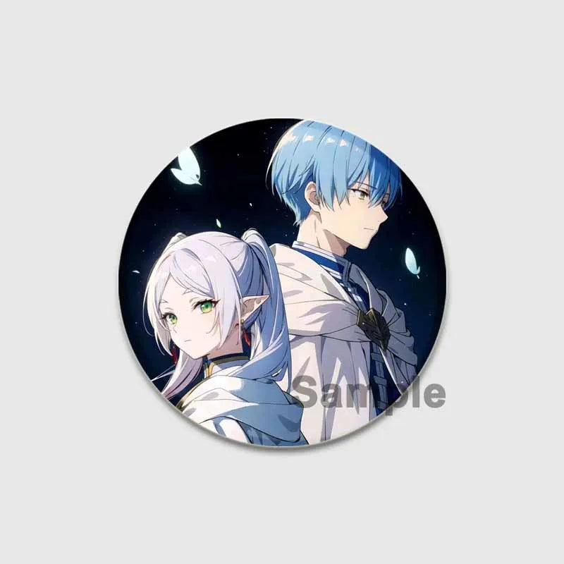 Anime Frieren Beyond Journey's End Button Pins Cartoon Badge Round DIY Creative Brooches for Backpack Jewelry Accessories Gifts
