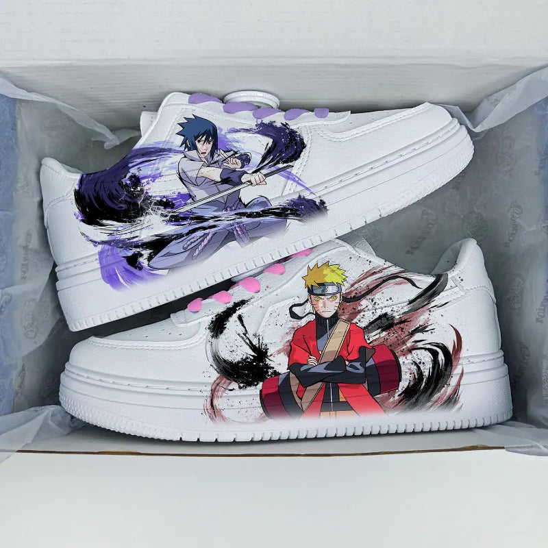 Naruto serie Naruto Sasuke zapatos de hombre dibujos animados anime novedad de verano Air Force One deportes Pato Mandarín zapatos par zapatos tendencia