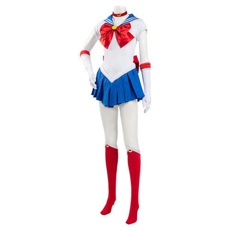 Disfraz de Cosplay de Sailor Moon de Anime Tsukino Usagi, uniforme, trajes, Cosplay para mujeres y niños, fiesta de carnaval de Halloween para niñas