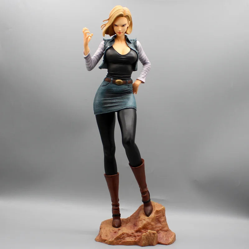 44cm Anime Figures Dragon Ball Z Android 18 Figurine Pvc Dbz Statue Sexy Collectible Model Ornaments Decoration Toys Kid Gifts