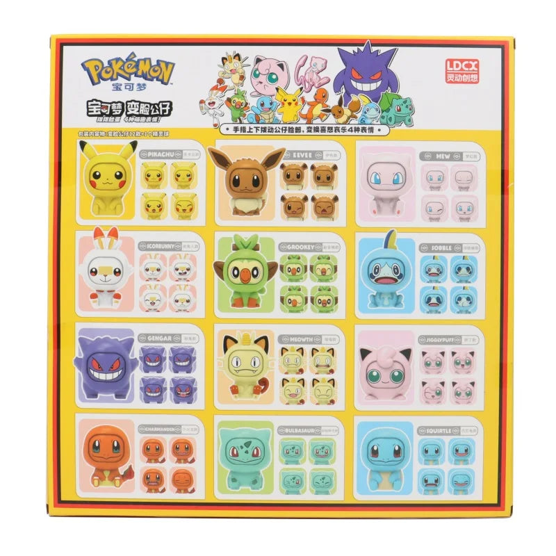 Pokemon Face Changing Anime Action Figure Kawaii 12 Kind Doll Dragon Ball Pokeball Pocket Monster Pikachu Child Toy Set