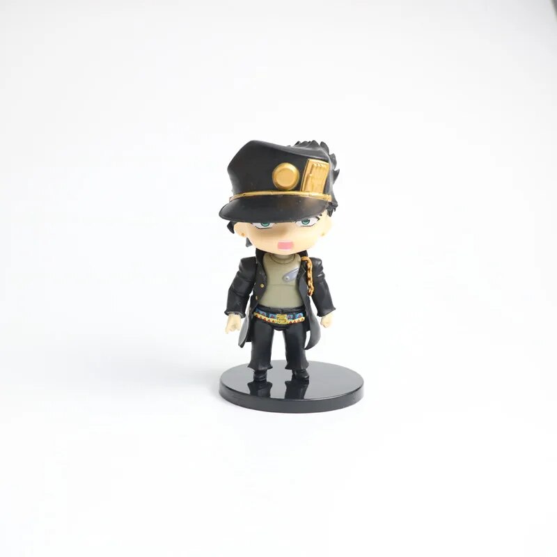 5PCS anime jojo bizarre adventure figure Kujo Jotaro figurine Higashikata Josuke Kakyoin Noriaki Action Figure model toy 10-11CM