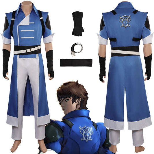 Richter Belmont Cosplay Men Fantasy Battle Suit Animated TV Castlevania Nocturne Costume Disguise Adult Male Halloween Suits