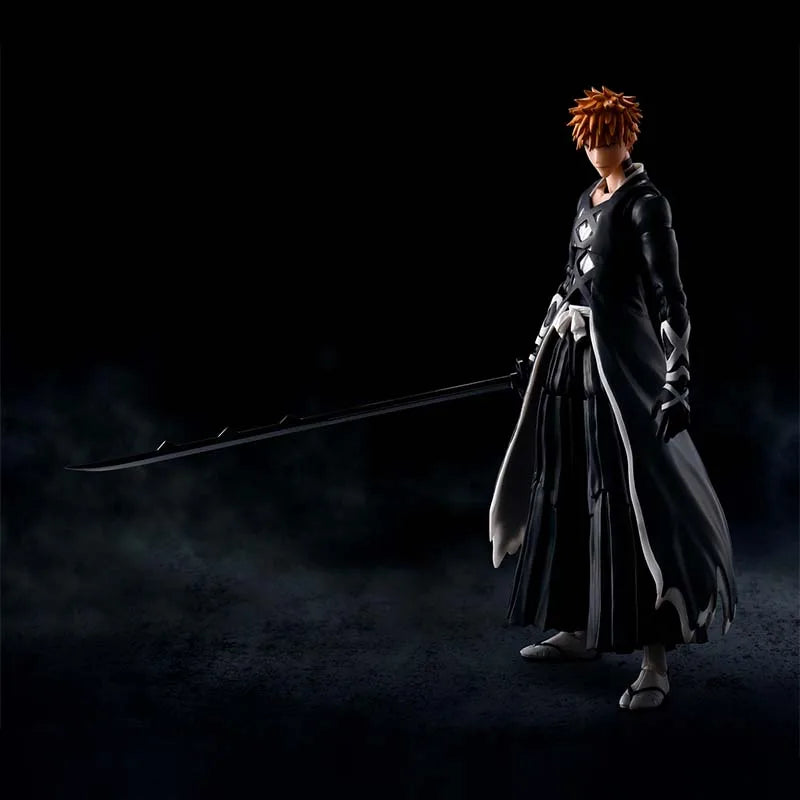 Bandai Figure Bleach Anime Figures SHF Ichigo Kurosaki Tensazangetsu Collection Model Action Figure Toys For Boy Children's Gift