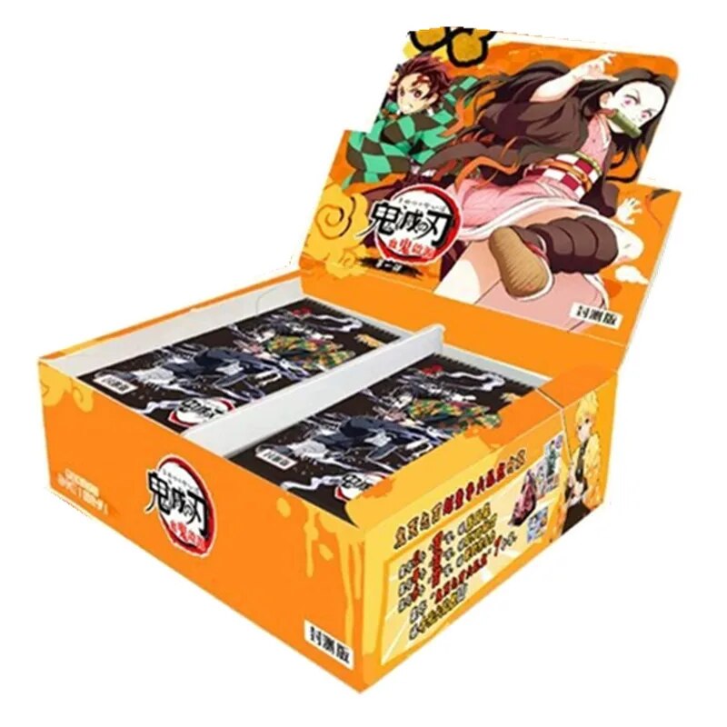 Caja de cartas de Anime Demon Slayer, colección de pasatiempo, juego TCG, Kamado Tanjirou, Kamado Nezuko, tarjeta de personaje