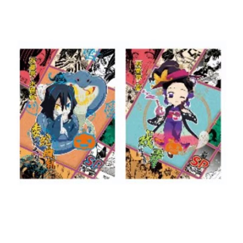 Demon Slayer Tanjirou Kochou Shinobu Kanae Tsuyuri Kanao Nezuko Tide Card Anime Figure Collectible Cards Toy Birthday Gift